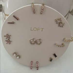 Brand New Set of 9 Earrings by Loft